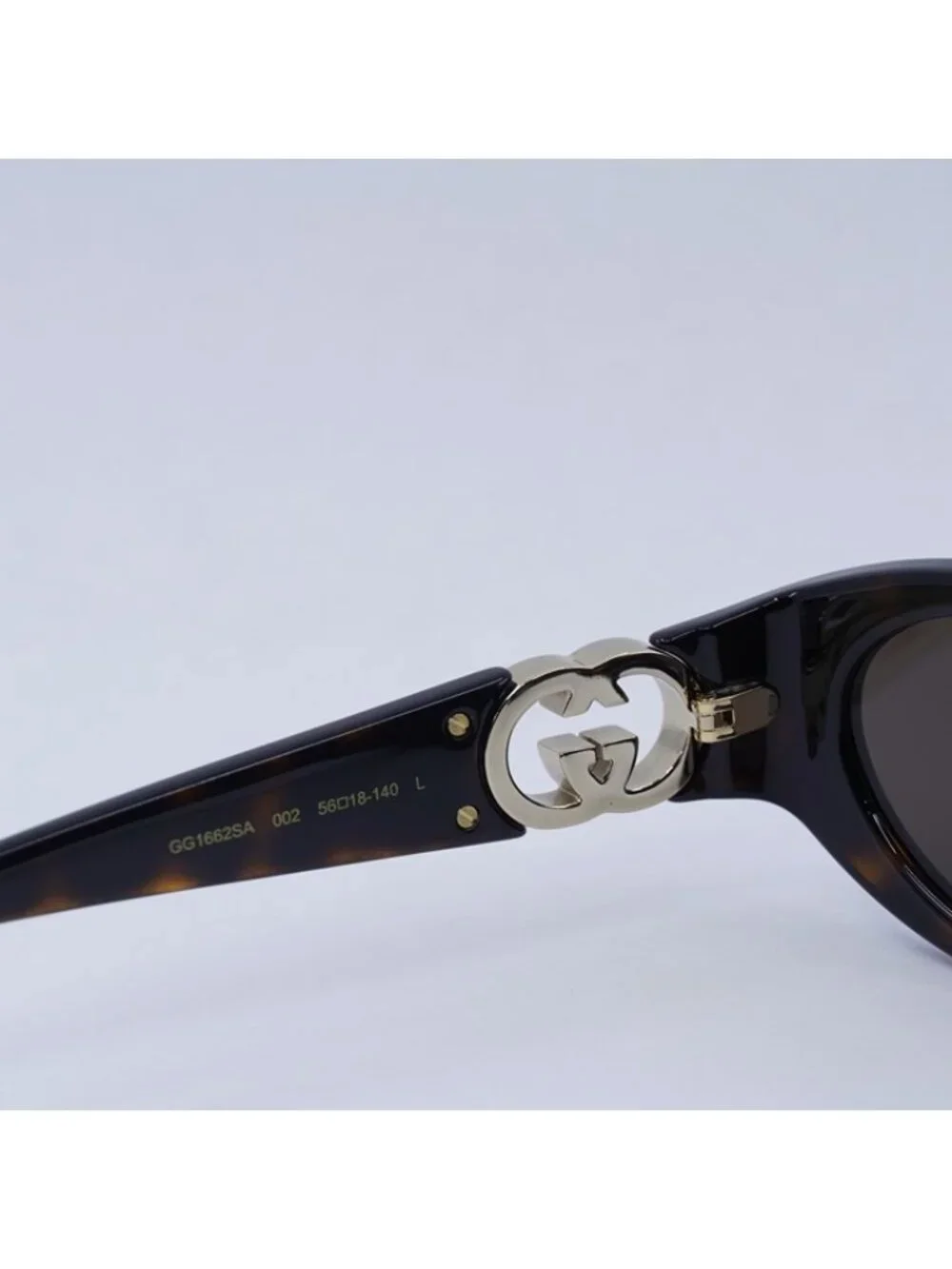 Gucci GG1662SA 002 Sunglasses Havana Oval Frame, Brown Lenses